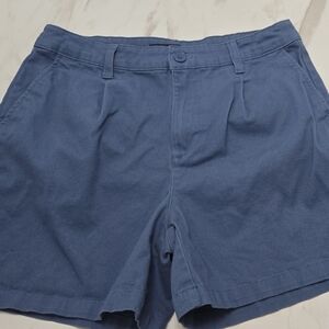 Banana Republic Slate Blue Pleated Cargo Shorts